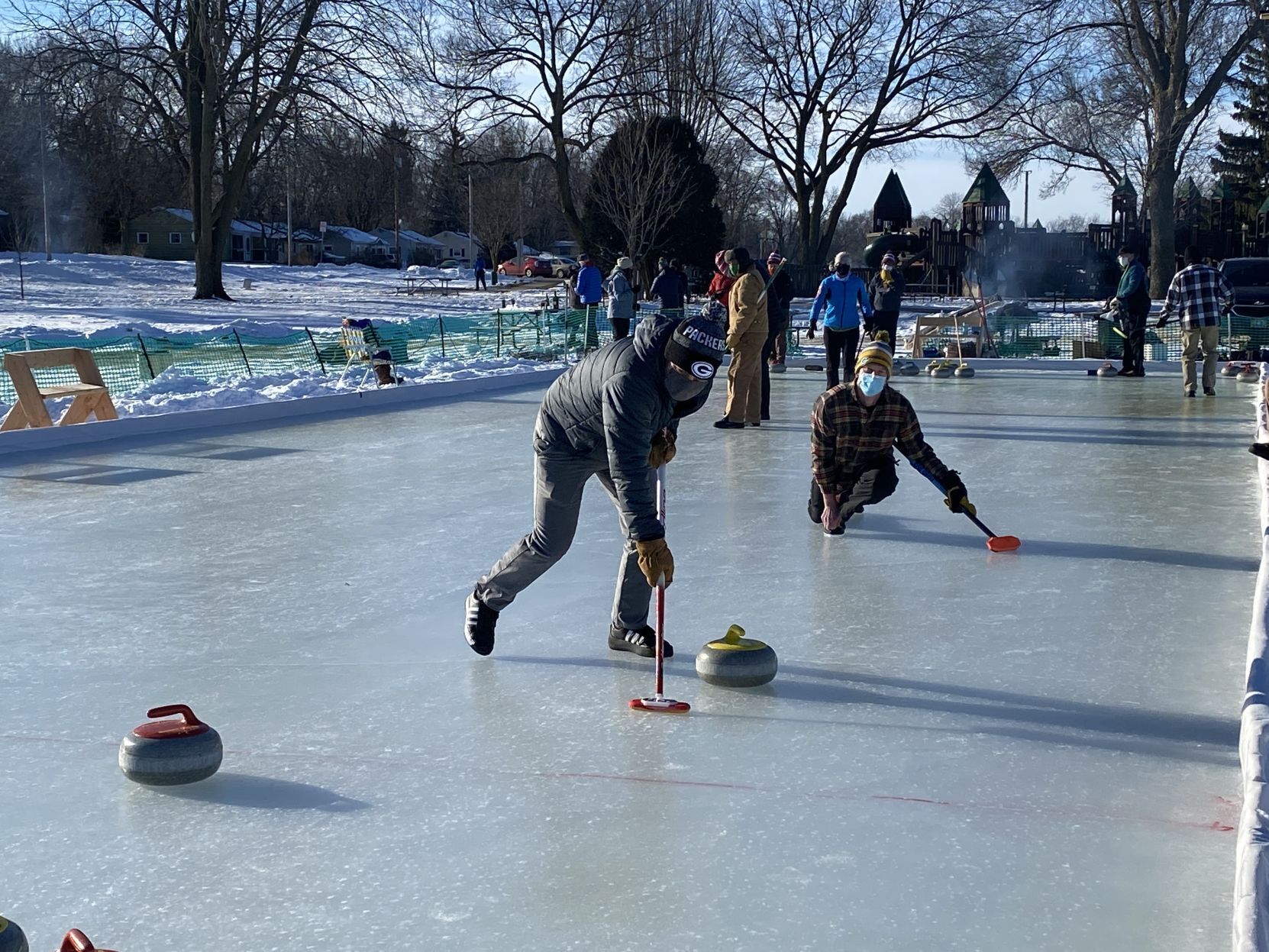 Outdoor Curling in Monona